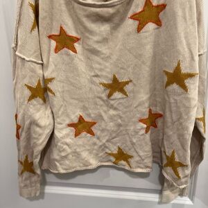 PAIGE Cream Sweater with Gold Stars
